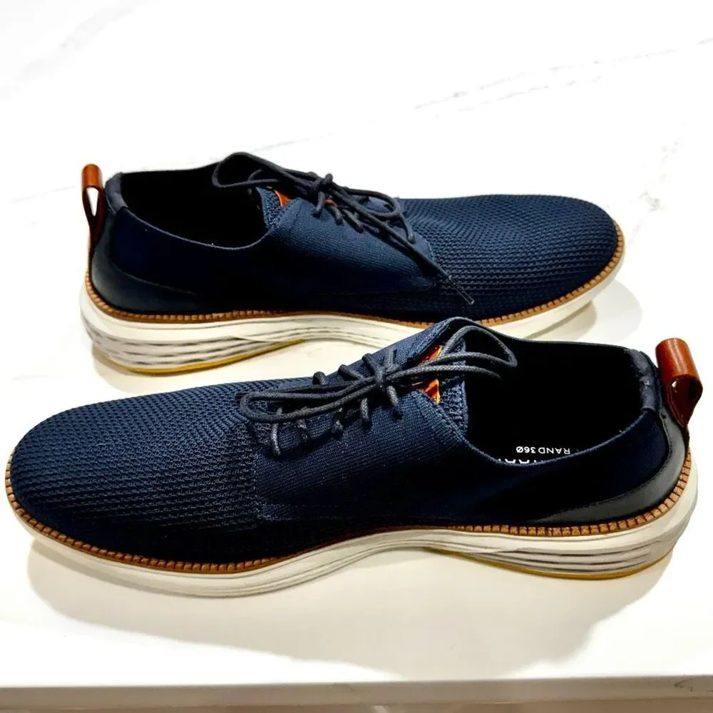 Cole Haan Hurrion Stitchlite Plain Toe Oxfords. Navy Blue. Size 13M.